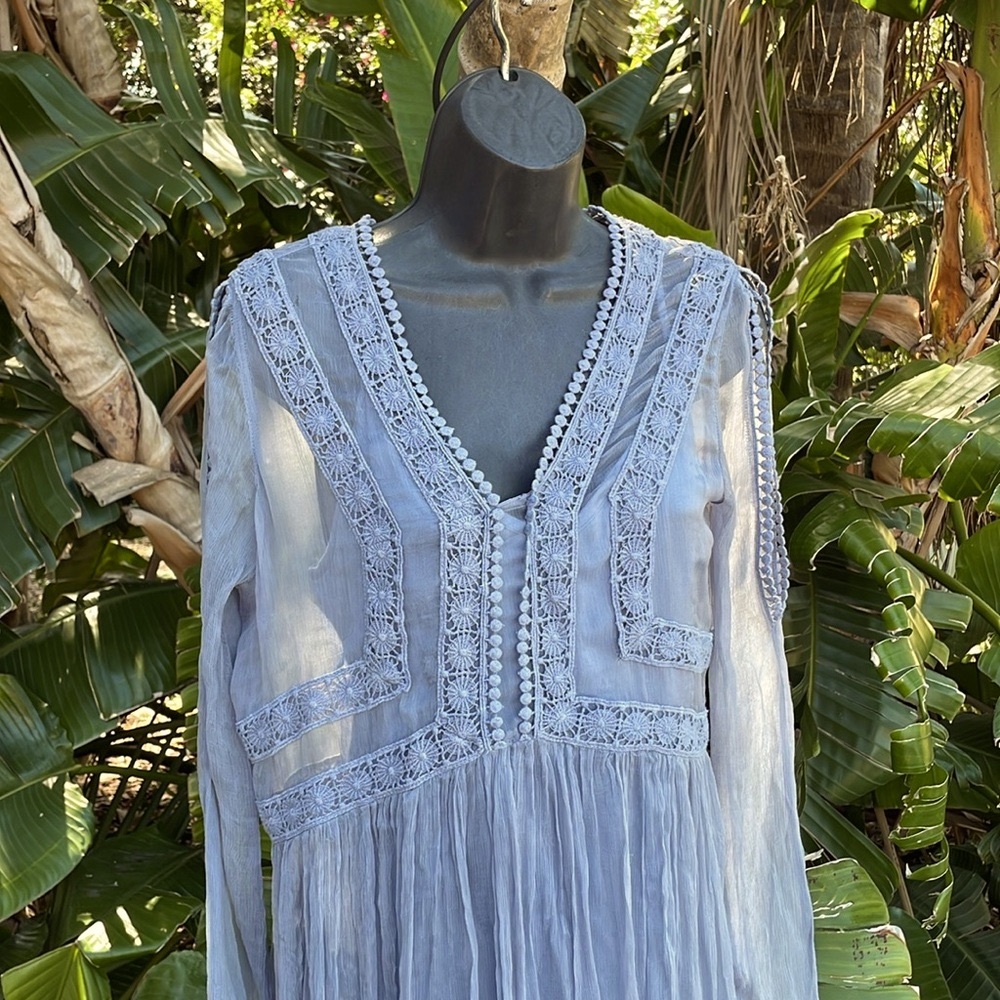 Sundance sheer Bohemian lace two piece dress
